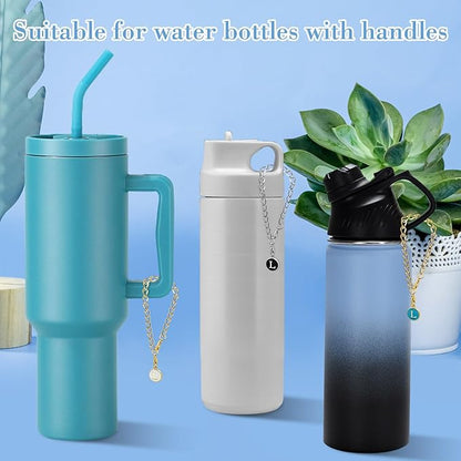 6PCS Letter Charm Accessories for Stanley Cup, Name ID Letter Handle Charm for Stanley Handle Identification Letter Pendant Handle Decoration for Stanley Tumbler Charms (Letter L)