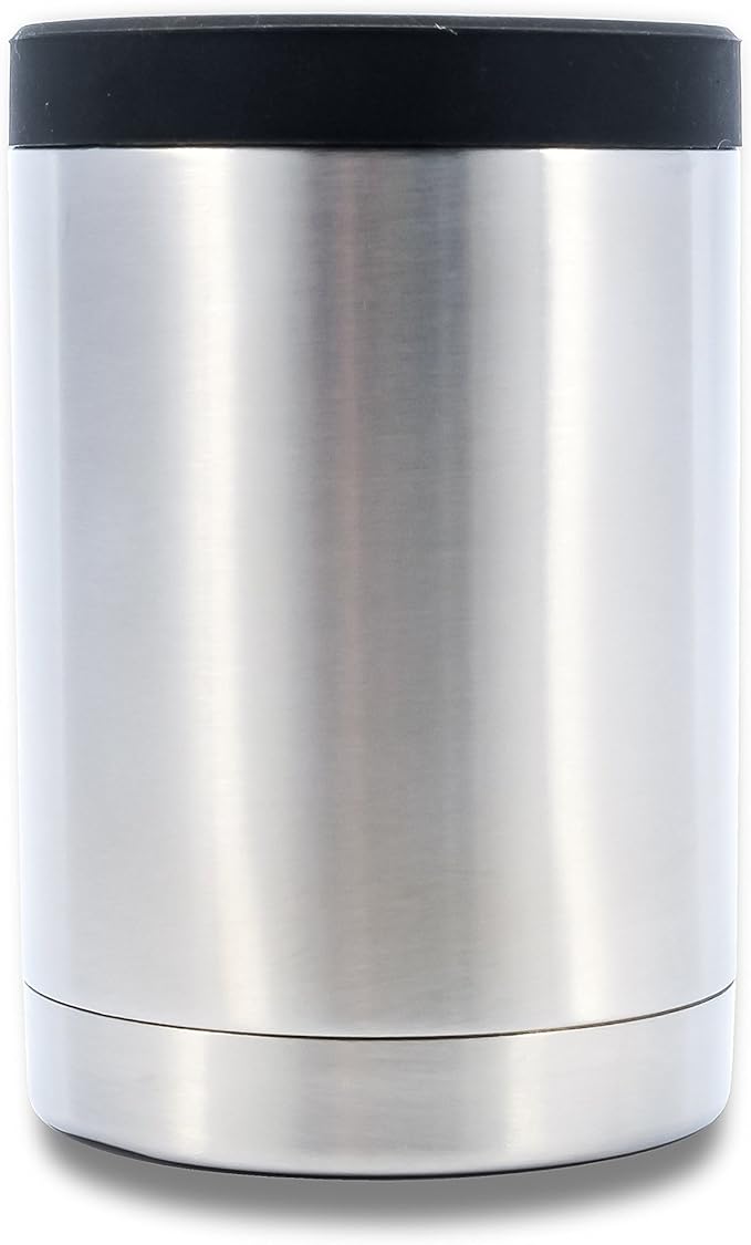 Camco Currituck Stainless Steel Can Holder- Holds 12 oz Drink Cans and Glass Bottles and Much More, Won't Condensate (51863)