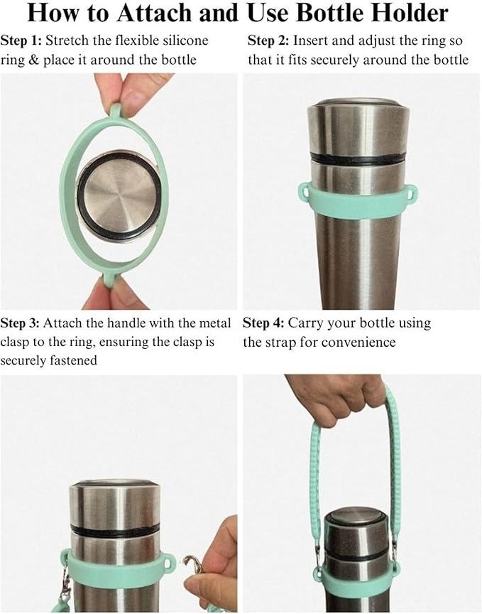 Stanley Accessories Water Bottle with Strap Bottle Sling Carrier with Handle Attachment Fits Most 8-40oz Tumbler & Stanley + 4Cute Straw Covers 3D Straw Toppers Gift Set-Cloud