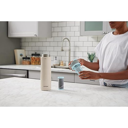 Contigo Clybourn Chill Stainless Steel FreeFlow Filter Water Bottle with AUTOSEAL, 24oz., Salt