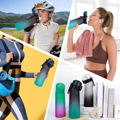 Air Water Bottle with 7Pcs Flavor Pods 26.3Oz Scent Water Bottle Fruit Fragrance Water Bottle,Scent Water Cup,Sports Water Cup Suitable for Outdoor Sports
