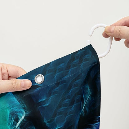 AILONEN Wolf Shower Curtain,Evening Moon Wolf Bath Curtain Gifts for Kids Boys Girls,Safari Wolf Polyester Waterproof with 12 Plastic Hooks 72" W*96" H