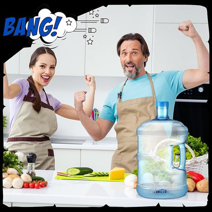 2 Pieces Water Jugs Round Plastic Water Bottle Portable Water Jug with Handle Leakproof Screw Cap Reusable Large Capacity Water Bottle for Camping Outdoor Travel Gym Use(3 Gallon)