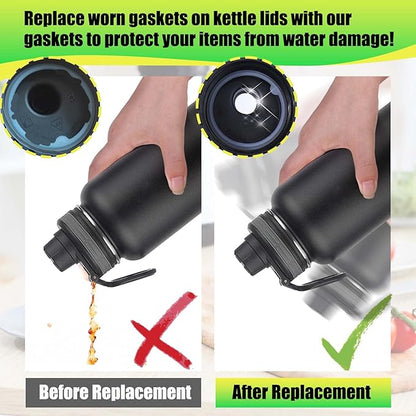 Lid Gasket Replacement for Thermoflask 24oz/32oz/40oz/64oz,Water Bottle Silicone Gaskets Each with Pick for Water Bottle Straw Lid, Chug Lid & Chug Spout