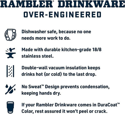 YETI Rambler 26 oz Bottle, Vacuum Insulated, Stainless Steel with Straw Cap, Nordic Purple