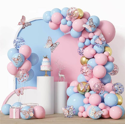 3D Butterfly Wall Decor 3 Sizes 4 Styles, Kurilai 48Pcs Butterfly Decorations Party Birthday Cake Decoration, Removable Wall Stickers for Kids Nursery Wedding Bedroom Room Decor (Rose Gold)