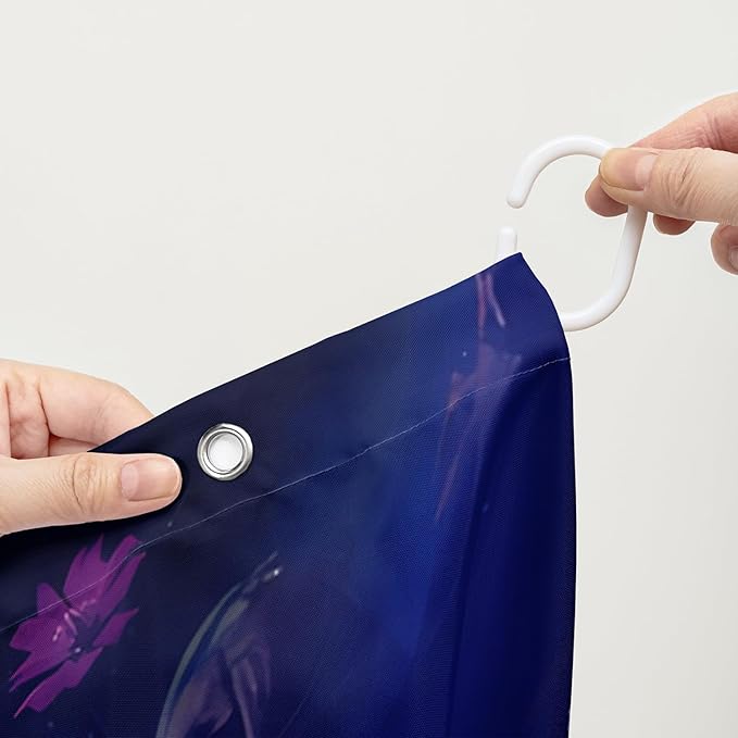 AILONEN Beautiful Butterfly Shower Curtain for Kids Girls Boys, Colorful Butterfly with Flower Bath Curtains for Bathroom,Boho Style Natural Plants Shower Curtain Set with Hooks,72" W*72" H