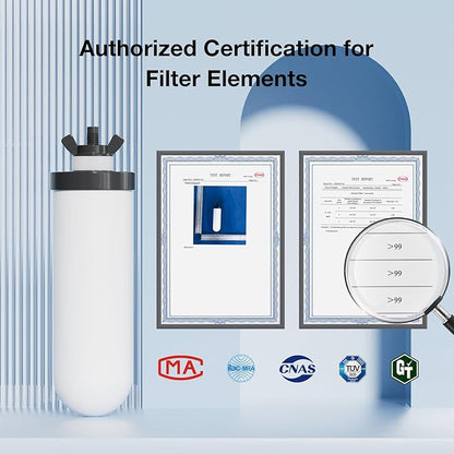 7" Ceramic Filter Activated Carbon Gravity Water Replacement Element (Ceramic Carbon, 2)