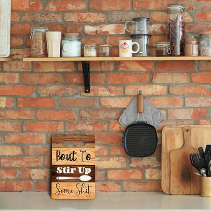 Funny Cutting Board Gifts, Wood Cutting Boards for Kitchen, House Warming Gifts New Home, Kitchen Wall Art, Christmas Birthday Gifts for Women Mom Grandma 8 x 12 Inch