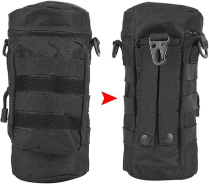 OUKENS Water Bottle Pouch, Outdoor Portable Molle Water Bottle Holder Kettle Backpack Bag Water Bottle Carrier,Travel Water Bottle Bag Water Bottle Sleeve for Camping Hiking Backpack