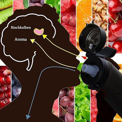 Air Water Bottle,750ML Scent Water Cup with 3 Flavour Pods,Leak Proof Sports Water Cup with Straw Suitable for Outdoor Sports,Gifts From Friends, Birthday Gifts (New Blue + 3pods)