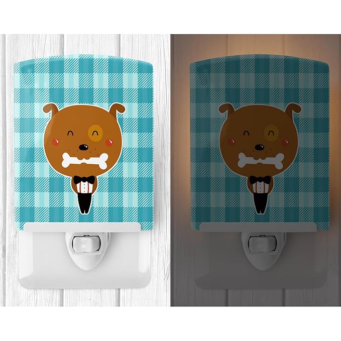 Caroline's Treasures BB6737CNL Dog in Tuxedo Ceramic Night Light Compact, UL-Certified, Ideal for Bedroom, Bathroom, Nursery, Hallway, Kitchen, 6x4x3, Multicolor