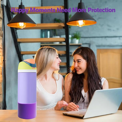 2PCS Silicone Water Bottle Boot for Owala 24oz 32oz 40oz,Anti-Slip Protective Sleeve Bottom Bumper Protector for FreeSip, Twist, and Flip Water Bottles