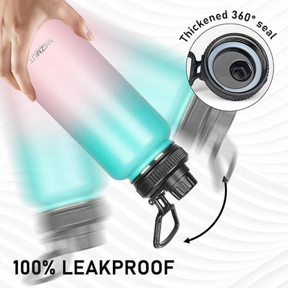 32oz Insulated Water Bottle with Straw&3 Lids,Stainless Steel Water Bottles Double Wall Metal Thermos Water Bottle Leak-proof Vacuum Insulated Bottles for Sports Camping Hiking Gym School