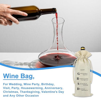 2024 Graduation Gifts Inspirational Graduation Gifts for Her Him Wine Bag Class of 2024 Graduation Gifts for Women Men Religious Graduation Gift for Senior Students Nurse Masters Degree School Student