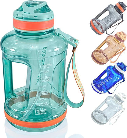 Sports Water Bottle, 50 Oz/1500mL, Leak Proof BPA Free Travel Outdoor For Men Women (Green)