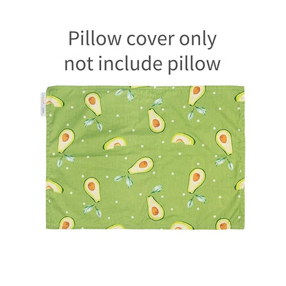 ALVABABY Cotton Toddler Pillowcases Fits 13 x 18,12 x 16 Kids Sleep Pillow 2 Pack Children Pillow Cover Envelope Kids Pillow Covers for Boys Girls Cactus Avocados 2TPW11