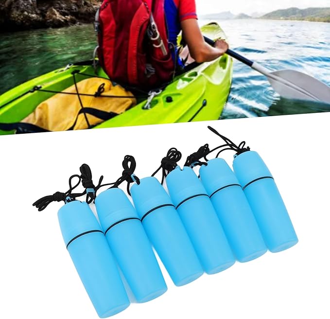 Luqeeg Kayak Container Bottle, Waterproof Container Bottle Dry Canister Container Bottle with Hook Rope Kayak Sealed Bottle for Diving Snorkeling Surfing Kayaking Boating (Blue)