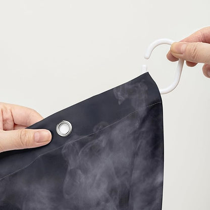 AILONEN 3D Black Cat Shower Curtain,Cat with Red Rose Polyester Cloth Bath Curtain Set for Kids Boys,Fog with Flowers Waterproof Shower Curtain for Bathroom, 72" W*72" H Black