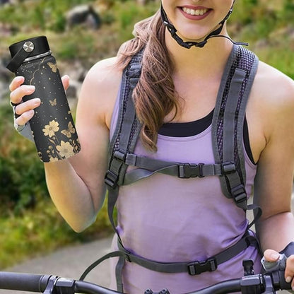 Moon Butterfly Insulated Water Bottle 20 Oz Stainless Steel Leak Proof Vacuum Easy to Clean Lightweight Keeps Cold and Hot Great for Travel Hiking Biking Running