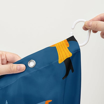 AILONEN Graffiti Cartoon Figure Music Shower Curtain,Hip Hop Graffiti Figure Music Art Bath Curtain Minimalist Bathroom Curtain 72" W*72" H Polyester Waterproof Bathroom Curtain with 12 Hooks