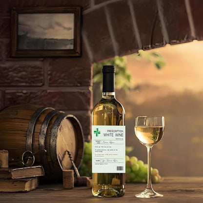 24Pcs Prescription Wine Bottle Label, Wine Prescription Medical Alcohol Bottle Gift Funny Drinks Sticker Label Party Decorations Waterproof Wraps Sticker for wine Bottle Sticker