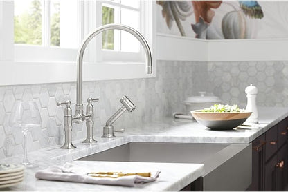 KOHLER Vault 30" Single Bowl 18-Gauge Stainless Steel Apron Front Kitchen Sink Undermount Installation K-3943-NA