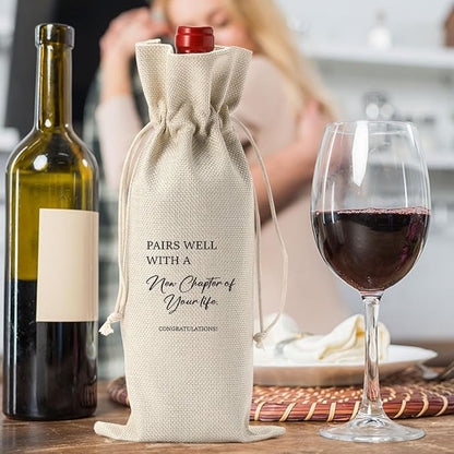 AASRR Farewell Gifts for Coworkers New Beginnings Gifts for Women Going Away Gifts for Friends Retirement Gifts for Women Men Goodbye Gifts for Coworkers Enjoy the Next Chapter Wine Bag
