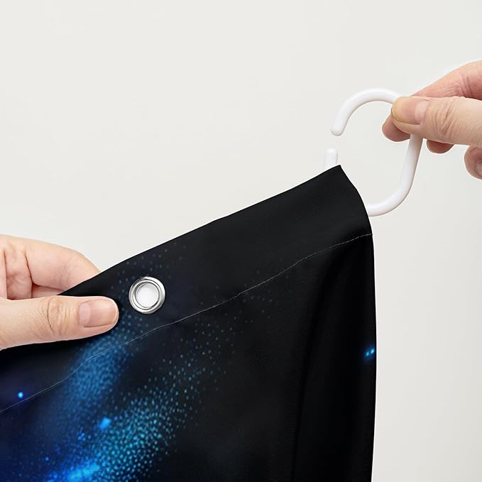 AILONEN Sugar Skull Shower Curtain,Blue Rose Flower Skull Bath Curtain,3D Printed Fire Skull Waterproof Curtain,Galaxy Butterfly Shower Curtain for Bathroom 72" W x 84" H