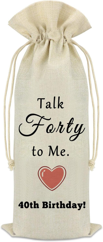 40th Birthday Gifts Wine Bag 40th 1984 Birthday Gifts Idea for Women Men Party Decoration Wine Bag 40 Year Old Birthday Gifts Funny Birthday Party Gifts for Mom Wife Friend Sister Brother Coworker