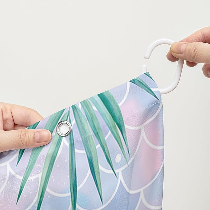 AILONEN Girls Dinosaur Shower Curtain 72" W*84" H for Bathroom,Cute Dinosaur Bathroom Shower for Kids Girls,Cartoon Dinosaur Rainbow Bath Curtain Polyester Waterproof Shower Curtain with 12 Hooks