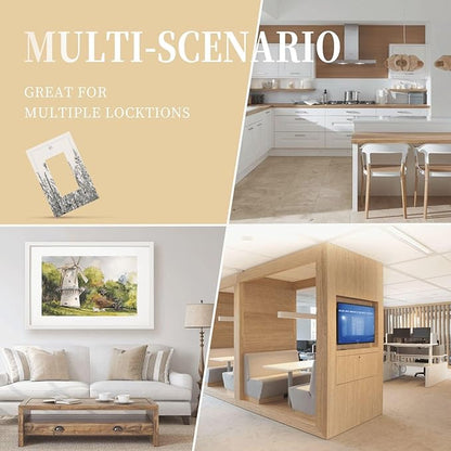 Vintage Grey Floral Herbs Wild Flowers Botanical 1 Gang Rocker Boho Light Switch Covers Decorative Country Unique Single Decora Outlet Wall Plate Faceplate Switchplate GFCI for Bedroom