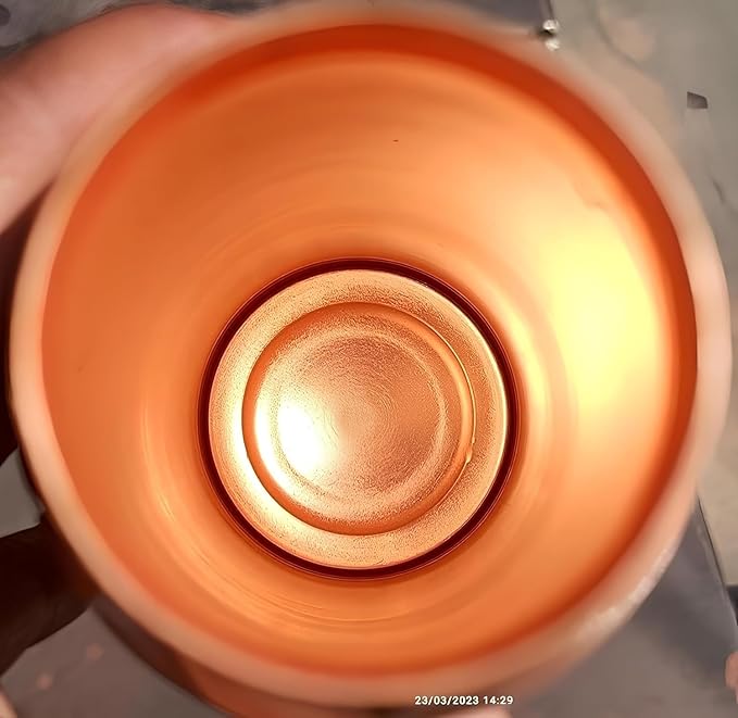 Copper Water Bottle for Drinking 34 oz Handmade Ayurvedic Health Benefits Leak Proof Copper water Bottle With Carry Bag for Sport Fitness Yoga - Natural Copper Water Bottle