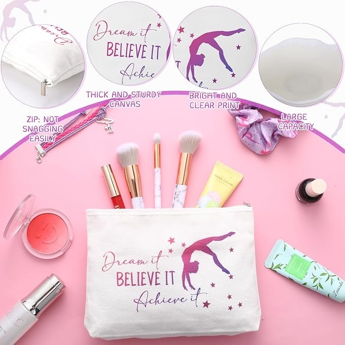 4 Pieces Sports Gifts Set - Hair Scrunchies, Elastic Hair Bands, Ball Charm Bracelet, Zipper Pouch, and Tumbler for Women