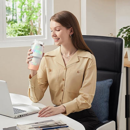 6 Pack Shiny Letters Stickers for Stanley Cups, Self Adhesive Waterproof Vinyl Custom Name Alphabet Number Sticker, Tags Logo Decor for Adults Kids Laptop Sign Desk Classroom