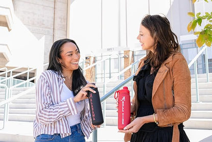 Alabama Roll Tide Water Bottle - Black Double Walled Stainless Steel 24 oz Keeps Drinks Cold or Hot