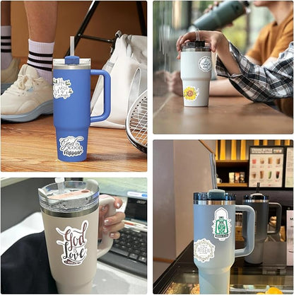 200PCS Inspirational Stickers for Stanley Cup - Waterproof Vinyl Aesthetic Stickers for Water Bottle Laptop Tumbler Phone Case Scrapbooking Skateboard Teens Girls Aldult Kids