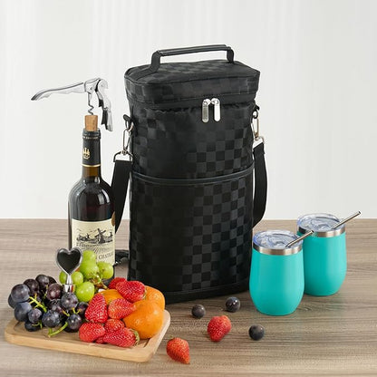 AW BRIDAL Wine Gifts Bag for Women Wine Gift Basket Personalized Birthday Gifts for Women Wine Lover Gifts Wine Tote Bag for Travel Insulated Wine Bags with Tumblers