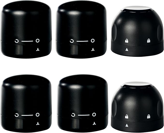 6PCS Wine Bottle Stoppers,4PCS wine stoppers+2PCS champagne stoppers，Wine Preserver, Wine Accessories, Black Silicone Small Wine Bottle Stoppers Corks