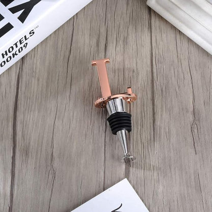 Miicol Wine Bottle Stopper, Prosecco Stopper, Rose Gold Wine Stopper, Personalised Champagne Stopper, Initial Wine Stopper, Funny Prosecco Gift, Wine Lovers Gift, Kitchen Decor, Letter L