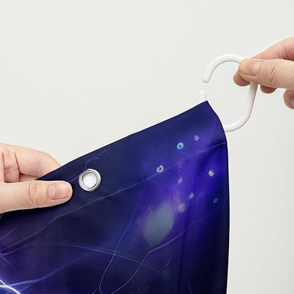 AILONEN Howling Wolf Shower Curtain,Lightning Planet Wolf Bath Curtain for Kids Boys Girls,Wildlife Animal Polyester Waterproof for Shower with 12 Plastic Hooks 72" W*84" H