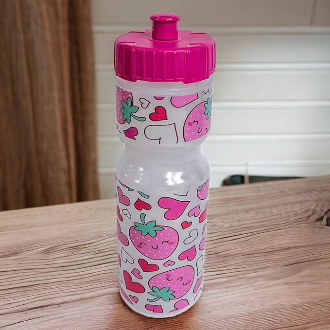 50 Strong Kids Water Bottle | 22 oz. BPA- Free Sports Squeeze Water Bottles with Pull Top Cap |Perfect Water Bottle for School | Reusable & Durable for Boys & Girls | Made in USA