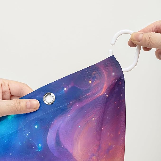 AILONEN Cat Shower Curtains for Kids,Galaxy Cat Curtains Gifts for Cat Lover,Animal Theme Bath Curtains for Bathroom Decor,36" W*72" H Polyester Waterproof with Plastic Hooks