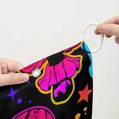 AILONEN Rose Flower Shower Curtain,Colorful Rose Flower Bath Curtain for Kids Girls Women,Modern Romantic Floral Flower Print Polyester Waterproof with 12 Plastic Hooks 72" W*84" H