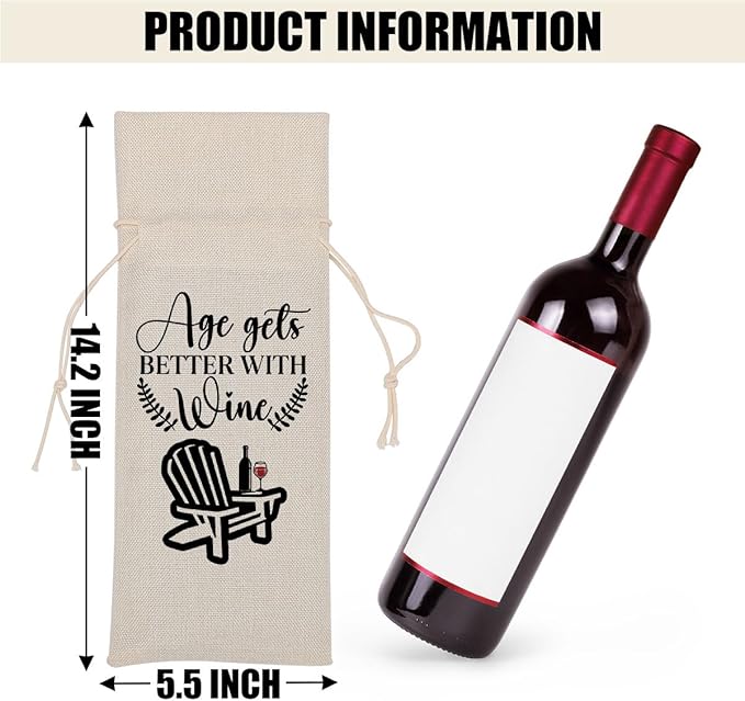 Funny Wine Quotes Wine Bag Wine Tasting Party Supplies for Wine Lovers Women Men Mimi Groom Friend Christmas Birthday Wedding Bachelorrette Party Wine Bags