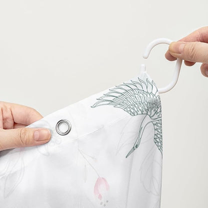 AILONEN Unicorn Shower Curtain, Cartoon Unicorn with Ballerina Girl Shower Curtain Set for Girls Teens Kids,Watercolor Pink Flowers Fabric Shower Curtain for Bathroom,36" W*72" H