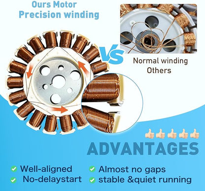 72 inch Large Ceiling Fans with Lights and Remote,Brushed Nickel Modern Indoor & Outdoor Ceiling Fan for Living Room,Patio,6 Speed Reversible Quiet DC Motor,3 CCT,Dual Finish 8 Wooden Blades