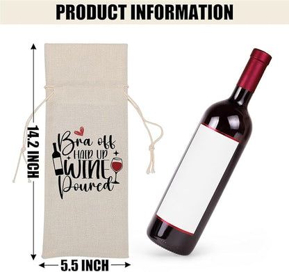 Funny Wine Quotes Wine Bag Wine Tasting Party Supplies for Wine Lovers Women Men Bride Mommy Friend Christmas Birthday Wedding Bachelorrette Party Wine Bags