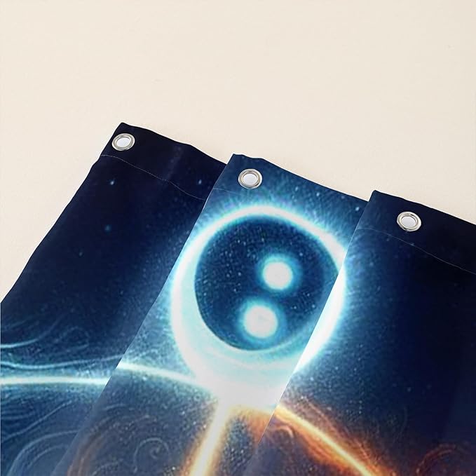 AILONEN Boys Wolf Shower Curtains, Animal Wolf Print Shower Curtain for Boys Kids Bathroom Decor,Modern Abstract Black Bath Curtain 48" W*72" H Decor with 12 Plastic Hooks