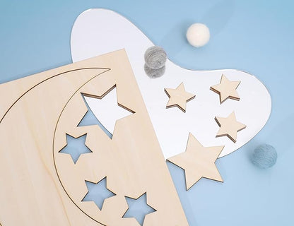 Lettering Wood Träume groß kleines Wunder - Plywood Words Sign for Decoration, Children's Room Saying Quote, Nursery Wall Art, Wooden Word Text Art (Träume groß kleines Wunder)